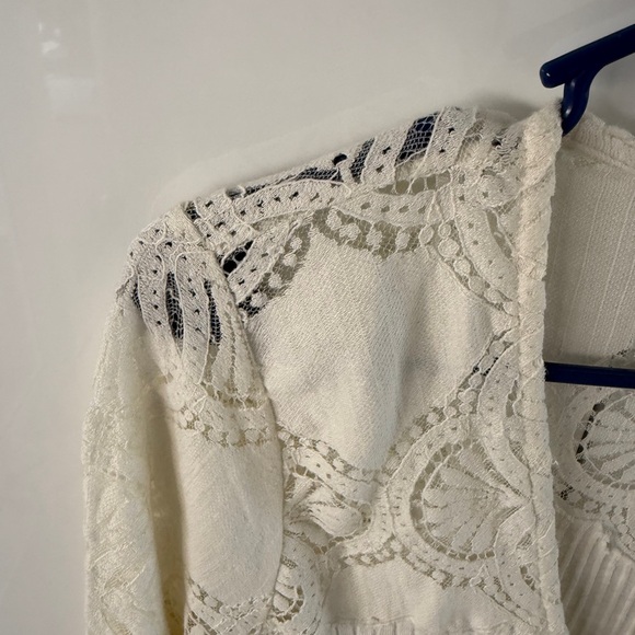 Free People Cream Button Down Shirt - Picture 8 of 15